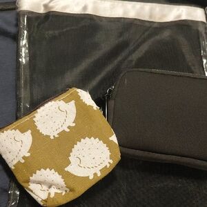 Hedgehog Print Pouch Set